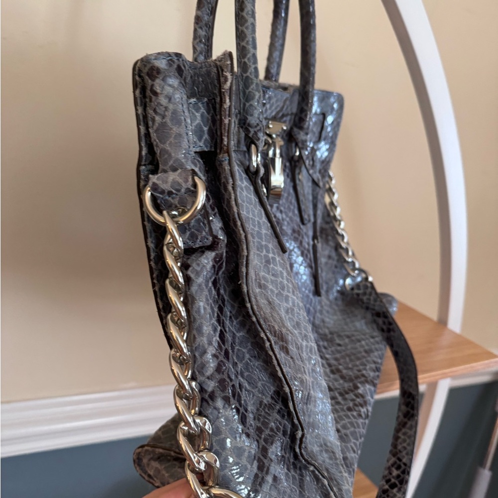 Michael Kors Tote Blue Python Print. Immaculate A… - image 7